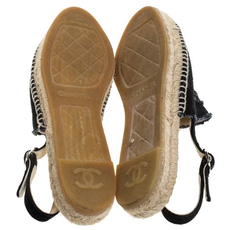 chanel womes espadrilles|authentic Chanel espadrilles.